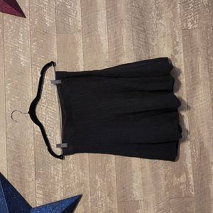 Soft Charcoal Gray Wool Like Pleated Skater School Girl Skirt